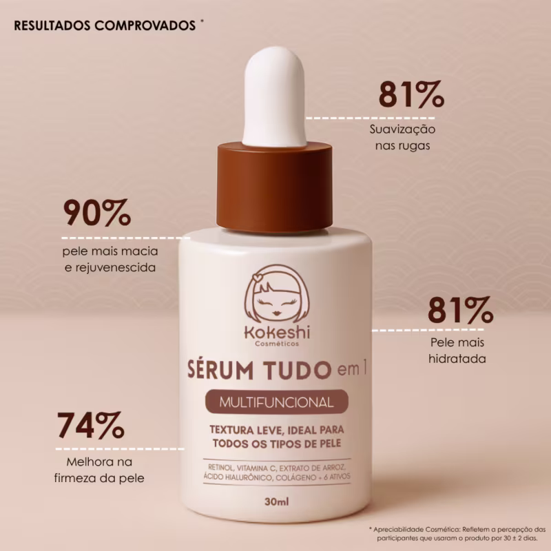 Kit Creme Facial Pele de Porcelana Sérum tudo em 1