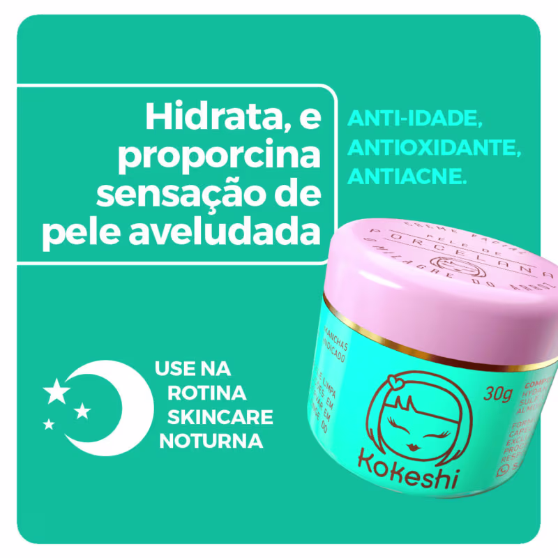Kit Creme Facial Pele de Porcelana Sérum tudo em 1