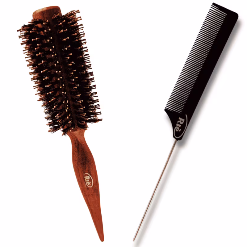 RIÈ SALON-PRO KIT 2 ESC PROF  DETANGLING  57+1 PENTE  RIE SALON PRO