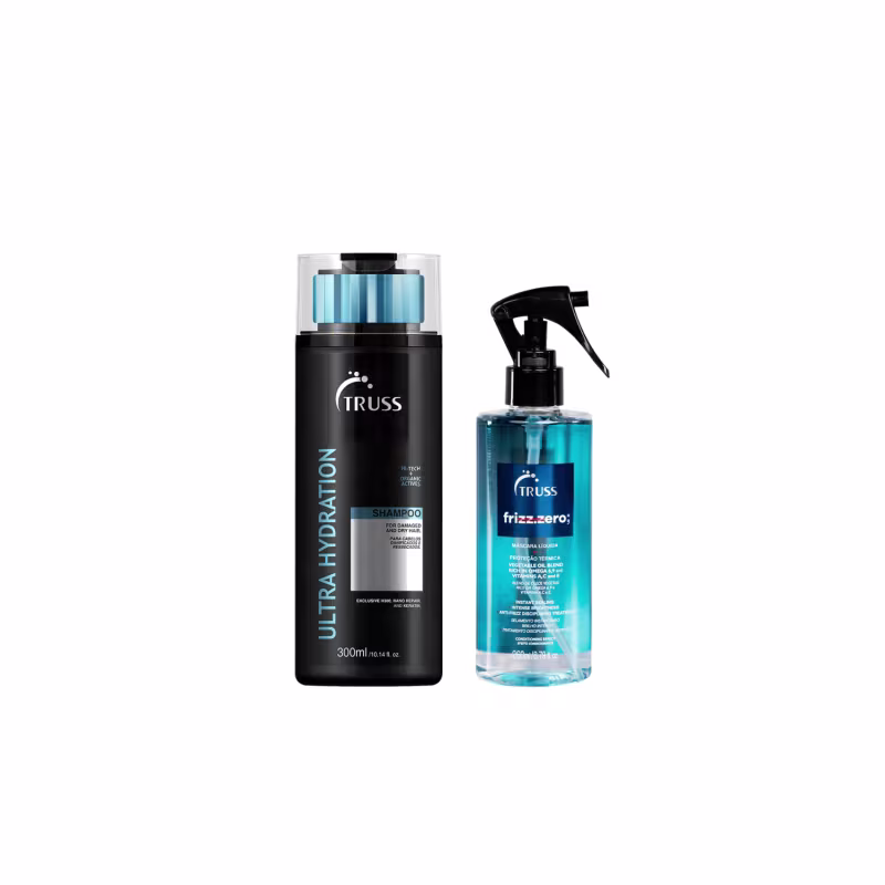 Kit Ultra Hydration Shampoo 300ml e Máscara Frizz Zero 260ml - Truss