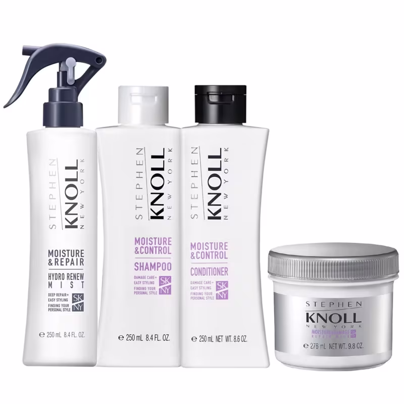 Kit Stephen Knoll Moisture & Control - Shampoo 250ml + Condicionador 250ml + Máscara Damage 276ml + Leave-in 250ml