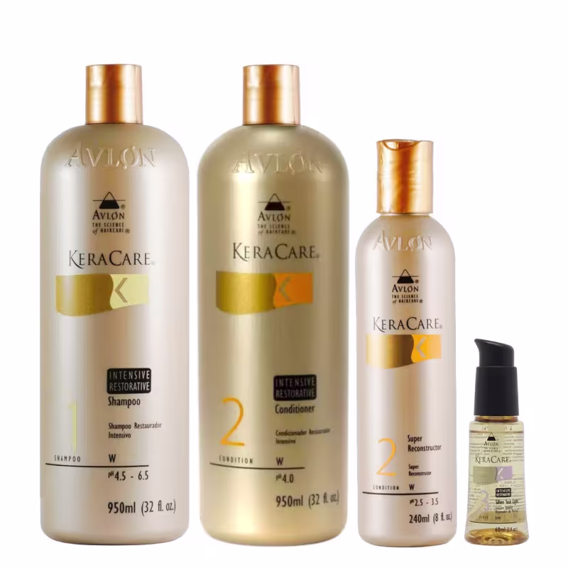 Kit Avlon KeraCare Intensive Restorative - Shampoo e Condicionador 950ml + Super Reconstrutor 240ml + Silken Seal 60ml