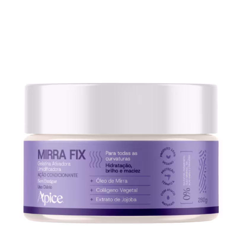 Duo Finalização Gelatina Mirra Fix + Mousse Cachos Essence - Apice | Definição e Hidratação