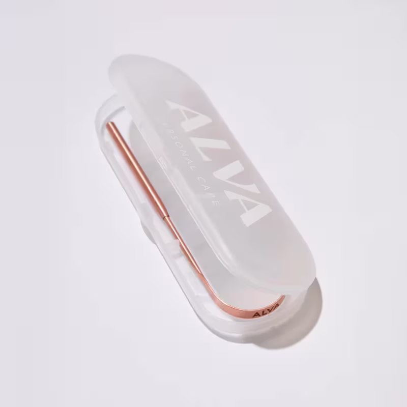 Kit Oral Care Alva: Raspador de língua e Case Controle do Mau Hálito e da Digestão