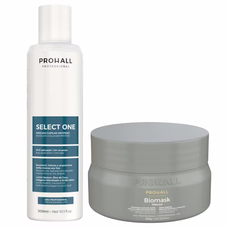 Kit Prohall Select One 300ml + Máscara Biomask 300g