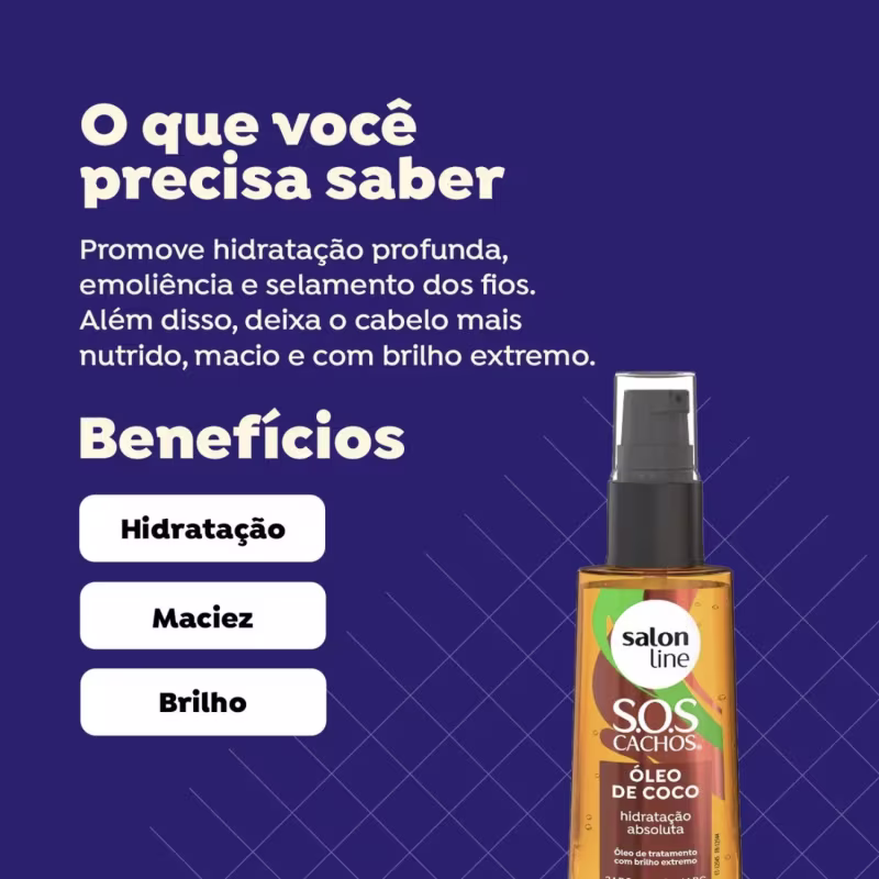 Kit Salon Line SOS Cachos Super Óleos + Óleo de Coco 42ml
