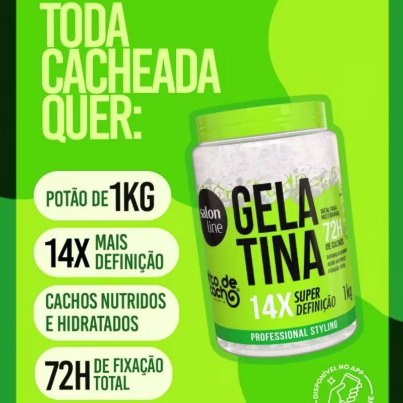 Kit Salon Line Creme Definição Maxima Gel Super Fixação 1kg