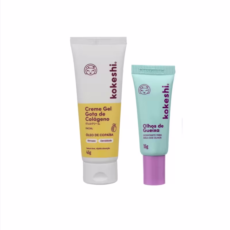 Kit Kokeshi Creme Gel Gota De Colágeno+Olhos de Gueixa