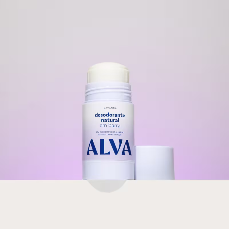 Kit Cristal Natural Alva: Trio 3 Desodorantes em Barra 55g 12 Horas de Proteção Lavanda