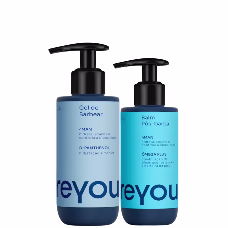 Kit Reyou Gel para Barbear 100g + Balm Pós-Barba 120g