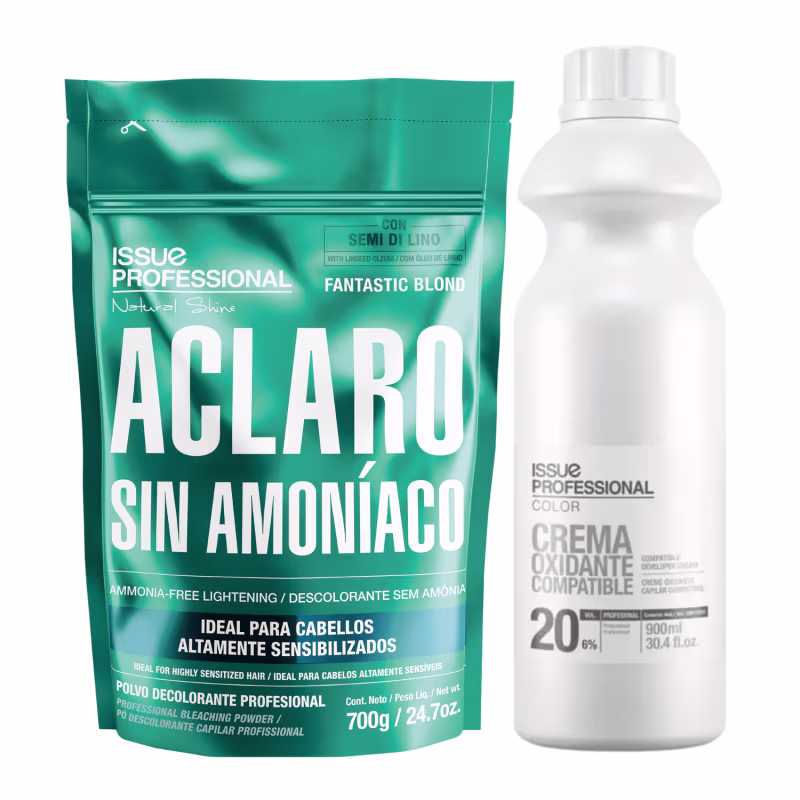 Issue Professional Color Fantastic Blond - Pó Descolorante 700g + Oxidante OX 20 Volumes 900ml