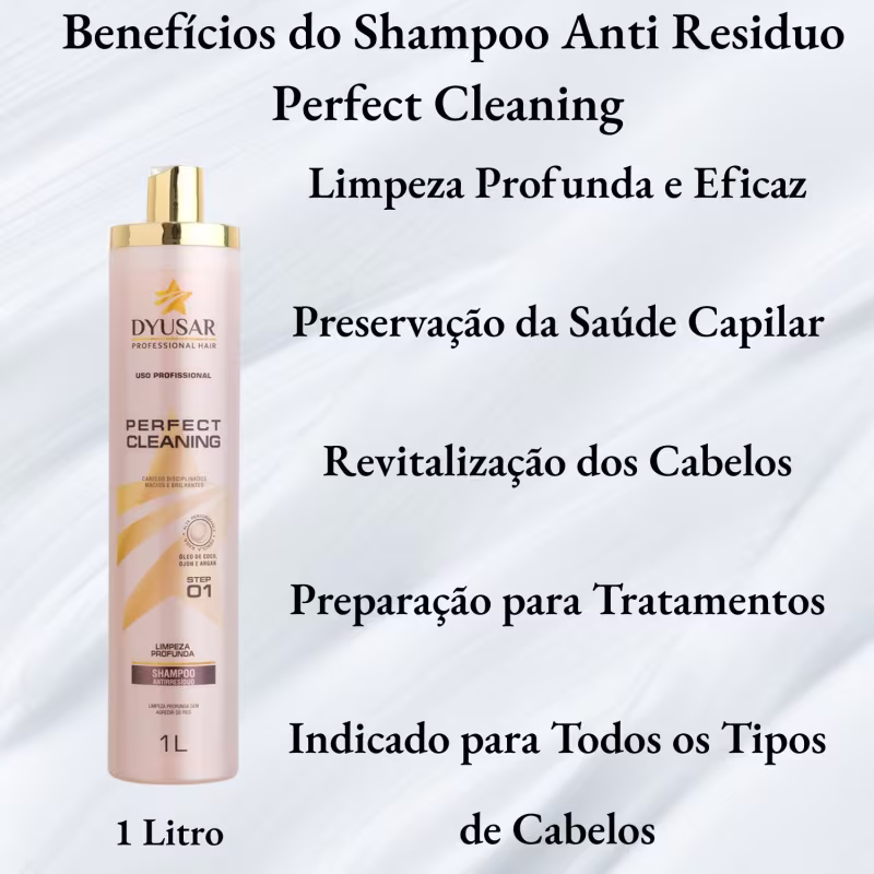Kit 5 Escova Progressiva Sem Formol Profissional Perfect Plastia 1L E Antiresiduo 1L Dyusar