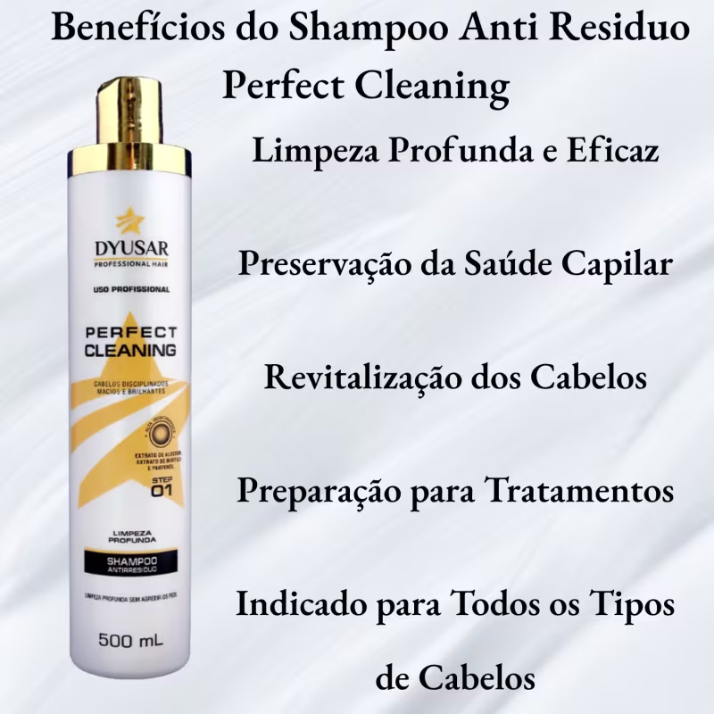 Kit Escova Progressiva Sem Formol Profissional Perfect Plastia 1L E  2 Antiresiduo 500g Dyusar