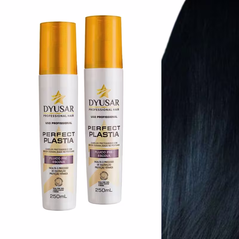 Combo 2 Protetor Térmico Antifrizz Fluido Pré-Escova Sray 250ml Dyusar