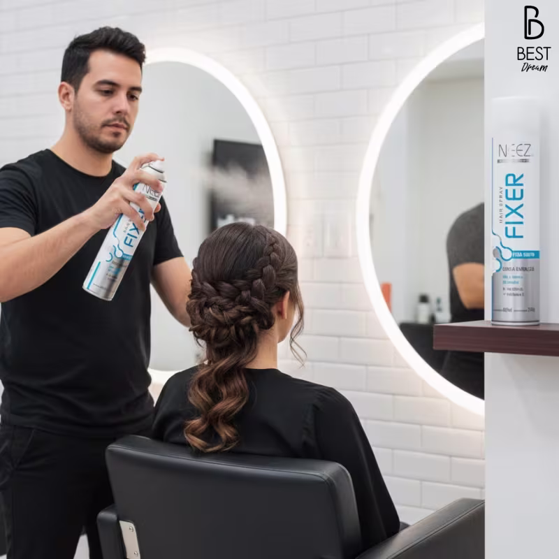 Kit 4 Spray Fixador De Cabelo Profissional Neez Laque Capilar Fixa Solto Longa Duração 400ml