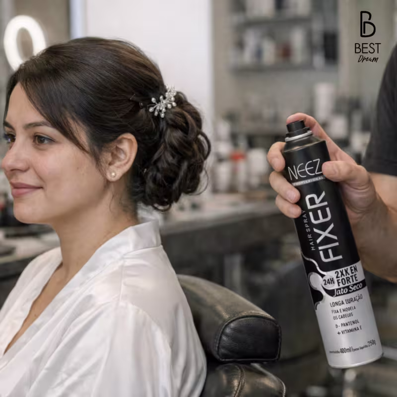 Kit 2 Spray Fixador De Cabelo Profissional Neez Laque Capilar Fixação Extra Forte 24 Horas 400ml