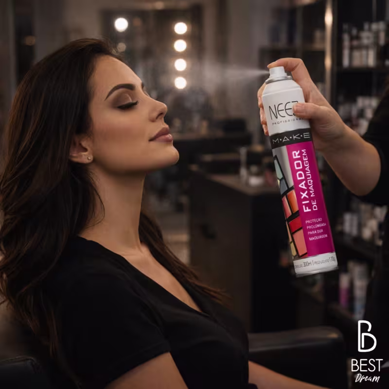 Kit 6 Fixador De Maquiagem Profissional Neez Spray Alta Duração Proteção Hidratante 300ml
