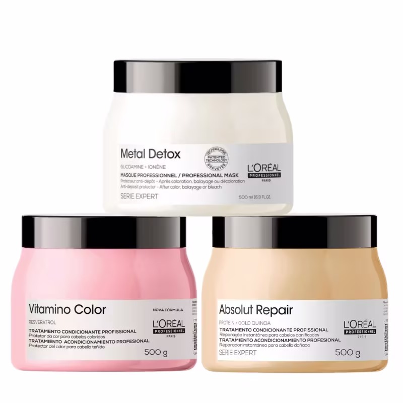 Cronograma Máscaras L'Oréal Professionnel Reparação Total Salão (3 Produtos)