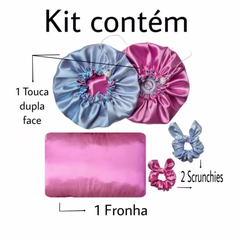 Kit Presente Glamour Box Cetim Bela Beleza Express rosa