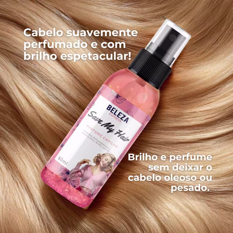 Kit secador 5 em 1 e perfume capilar Beleza Express