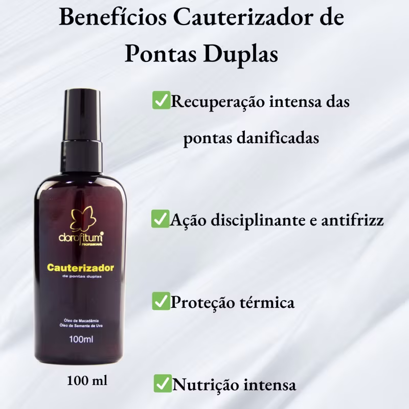 Kit Glicopower Shampoo 300ml + Cauterizador de Pontas 100ml Clorofitum