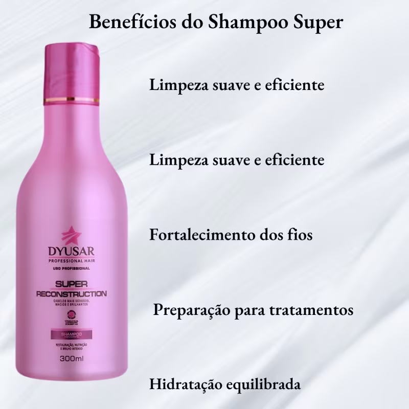 Kit Progressiva Plastia 500ml Antiresiduo 500ml Shampoo 300ml Máscara 300ml Dyusar