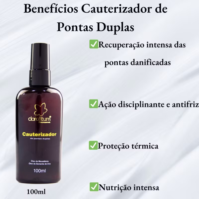 Kit Glicopower Shampoo 300ml + Máscara 500g + Cauterizador de Pontas 100ml