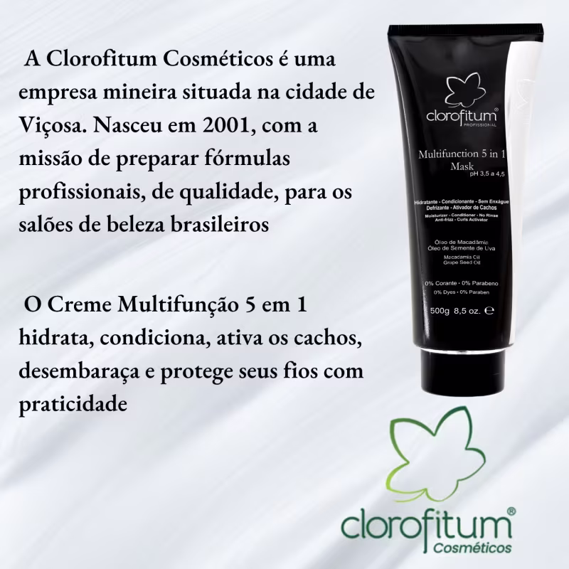 Combo 2 Creme Multifunção 5 em 1 500g Clorofitum