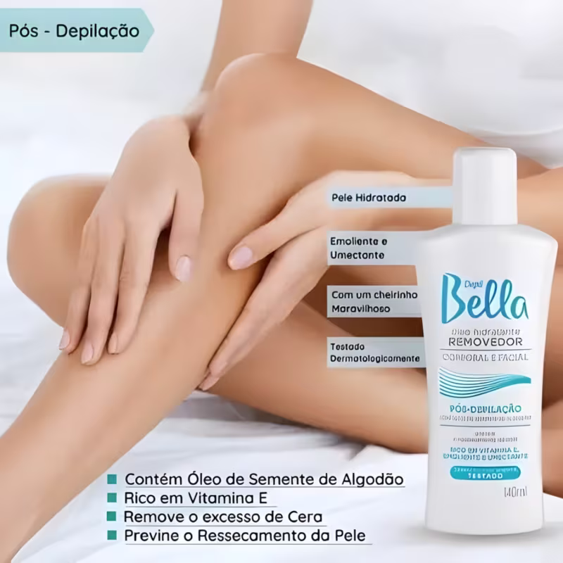 Kit Pré e Pós Depilação Loção Adstringente, Óleo Removedor + Gel Calmante Depil Bella