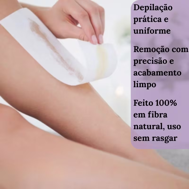 Cera Quente Roll-on Mel Depil Bella Kit 2 unidades + Lenço Depilatórios 20 Folhas