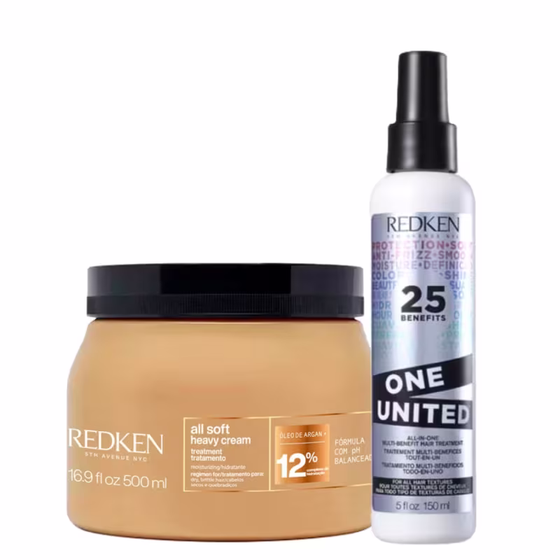 Kit Redken All Soft Heavy Cream + One United 25 Benefits (2 Produtos)