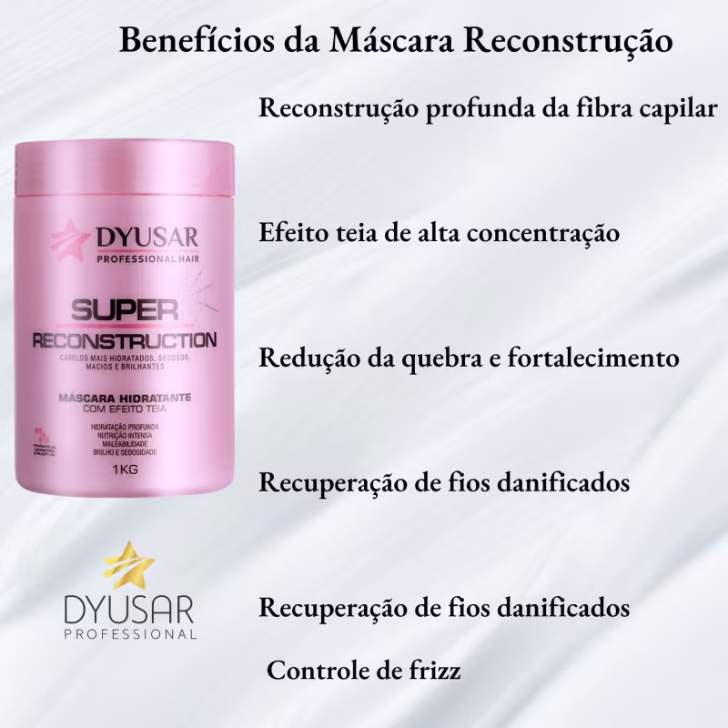Kit Hidratação Reconstrução e Matizador Profissional Para Loiras Dyusar