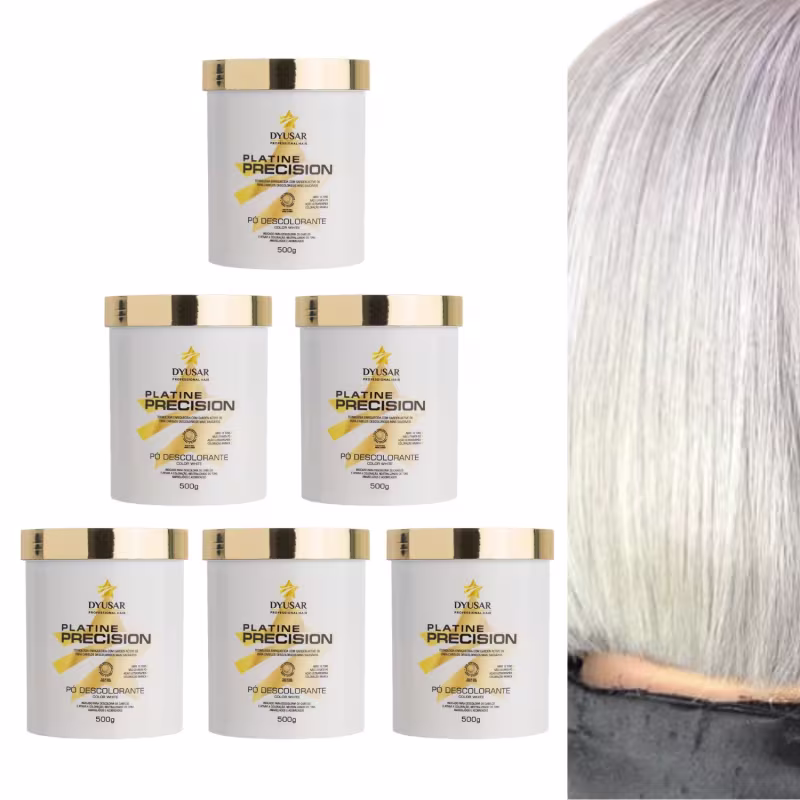 Kit 6 Po Descolorante Platine Precision White Dyusar 500g