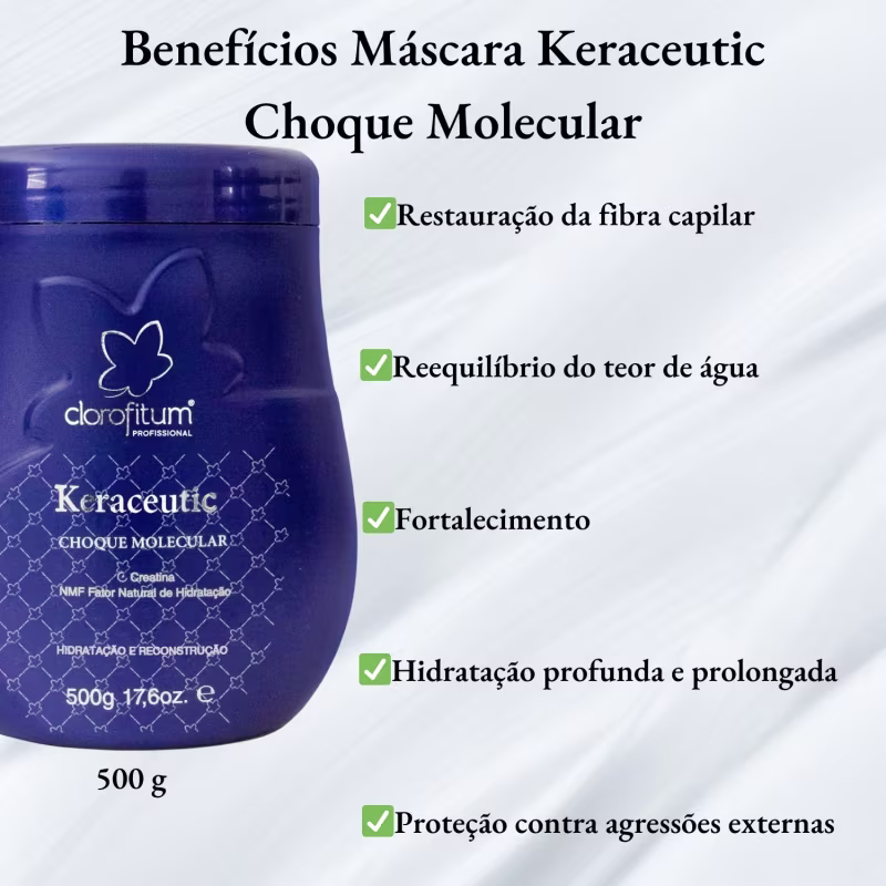 Kit Clorofitum Keraceutic Shampoo 300ml + Choque Molecular