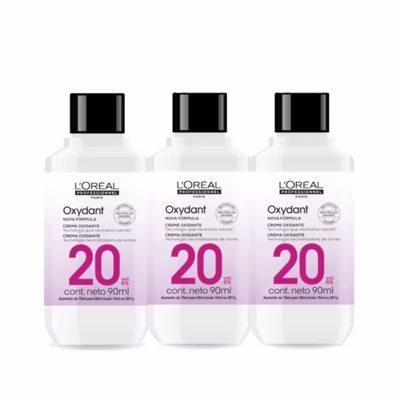 Kit L'Oréal Professionnel Oxydant - Oxidante 20 Volumes 90ml (3 unidades)