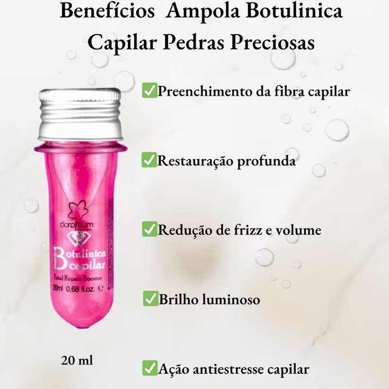 Kit  Help Pró Crescimento Shampoo 300ml  + Botulínica Capilar Clorofitum 20ml Clorofitum