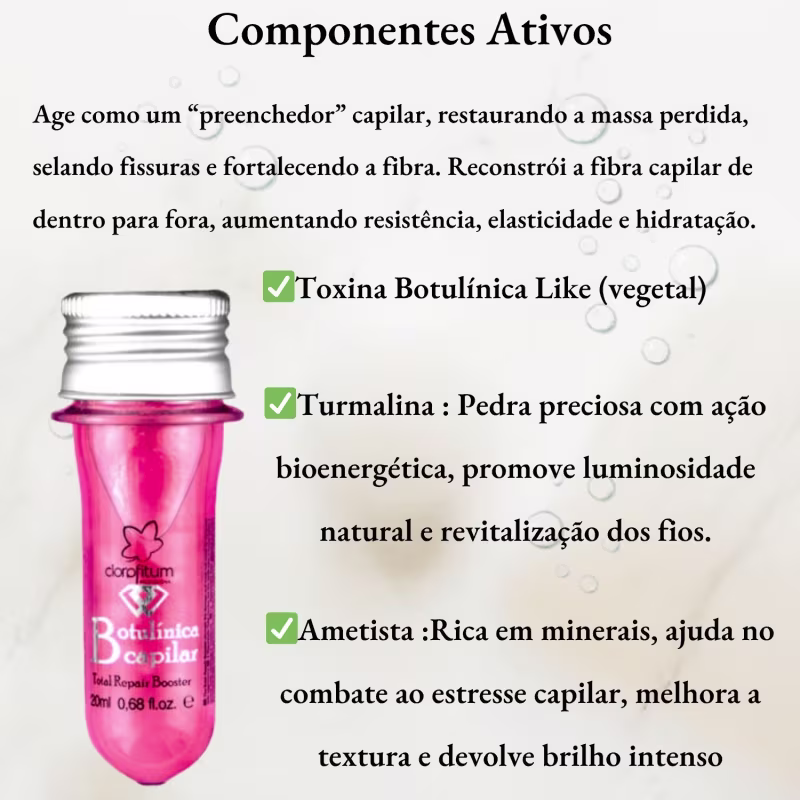 Kit  Help Pró Crescimento Shampoo 300ml  + Botulínica Capilar Clorofitum 20ml Clorofitum