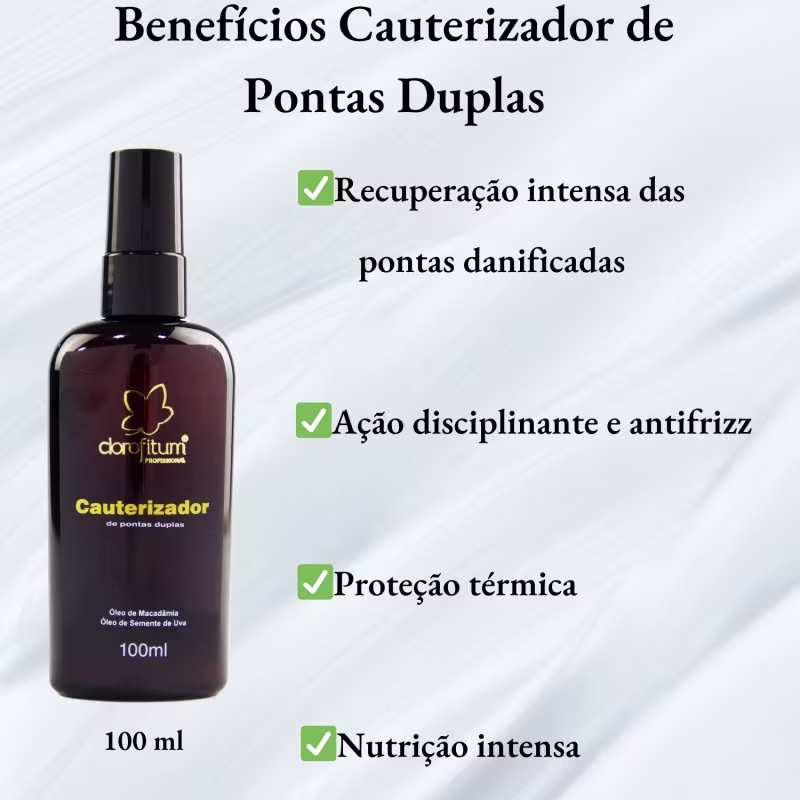Kit Queratina Keraceutic Shampoo 300ml  + Cauterizador Pontas 100ml Clorofitum