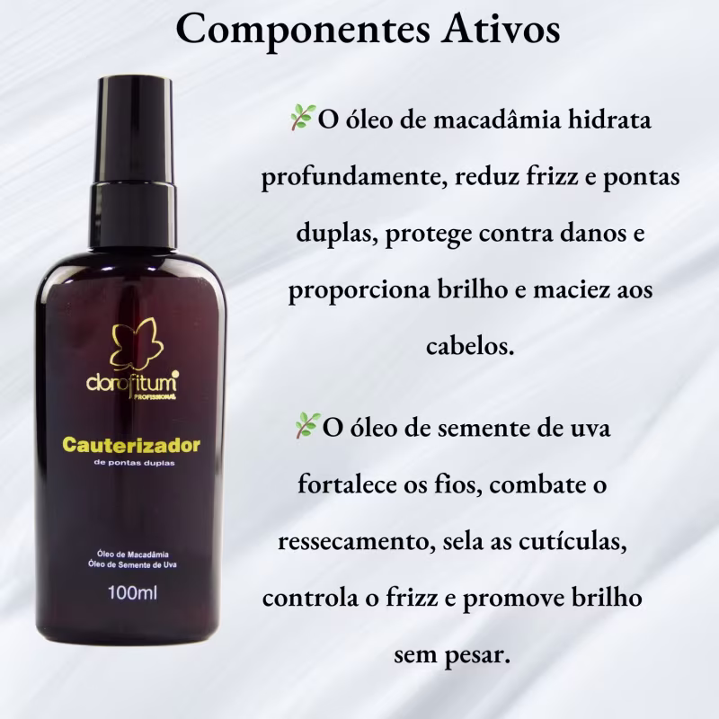 Kit Queratina Keraceutic Shampoo 300ml  + Cauterizador Pontas 100ml Clorofitum