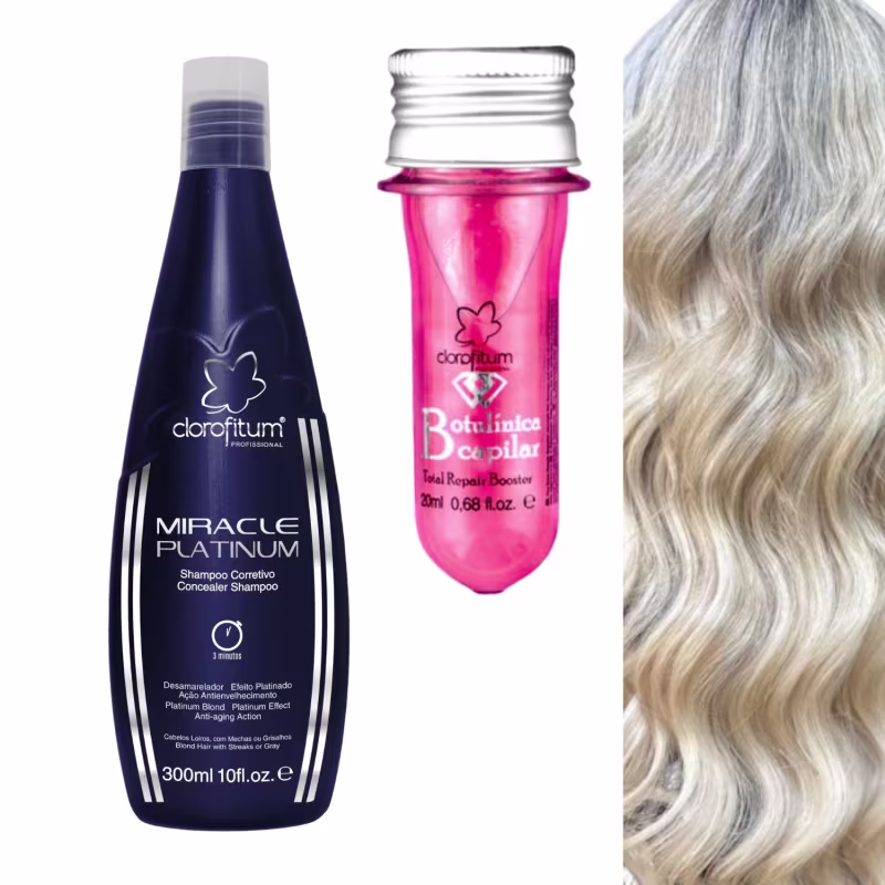 Kit  Miracle Shampoo 300ml + Botulínica Capilar Clorofitum 20ml Clorofitum