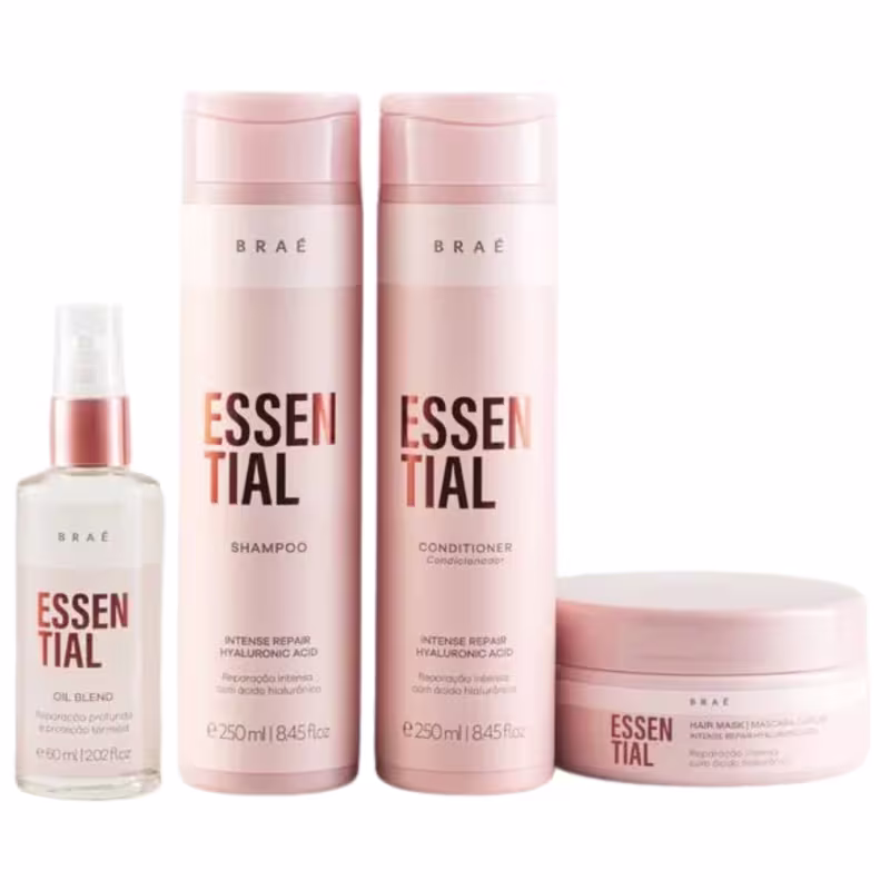 Brae Essential Kit Shampoo, Condicionador Máscara e Oleo Reparador