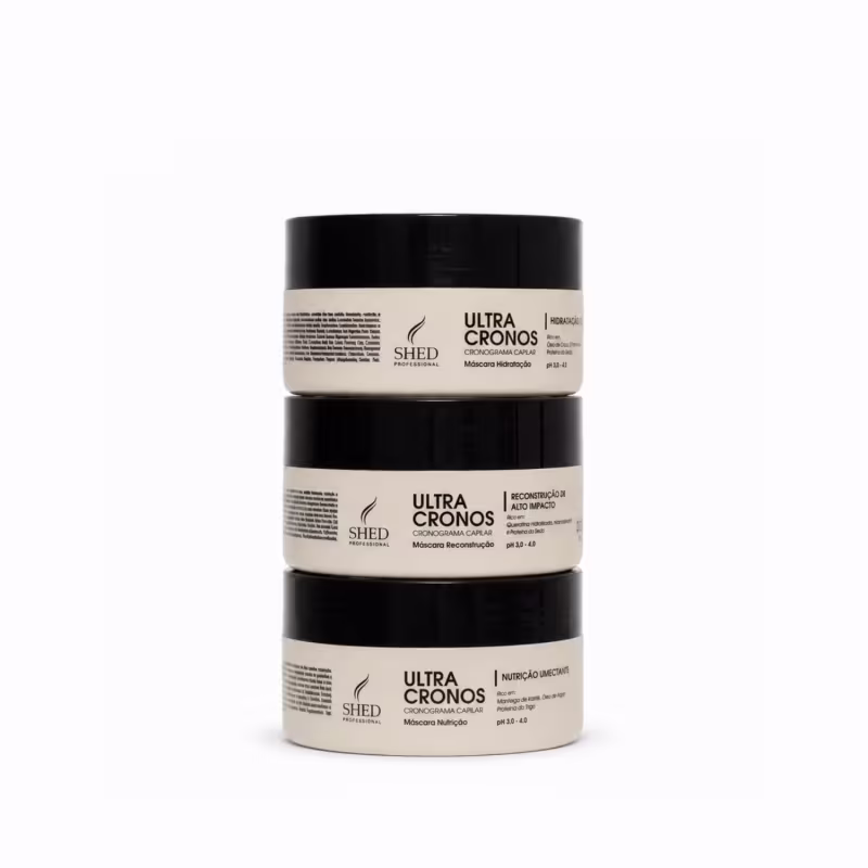 Kit Ultra Cronos Shed Professional: Trio Hidratação Nutrição Reconstrução