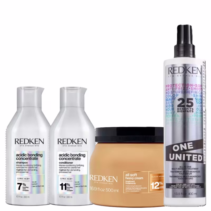 Kit Redken Acidic Bonding Concentrate Home with All Soft One United G (4 Produtos)