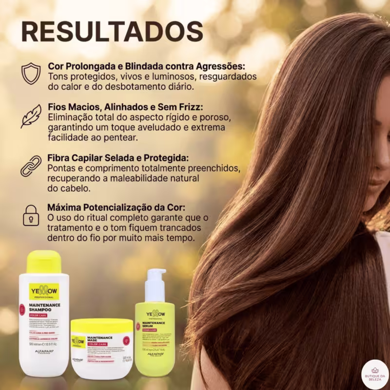 Shampoo 500ml Máscara 500gr Leave-in 150ml Yellow Color Care