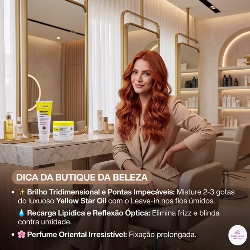 Kit Yellow Nutritive Máscara 500ml e Leave In 200ml