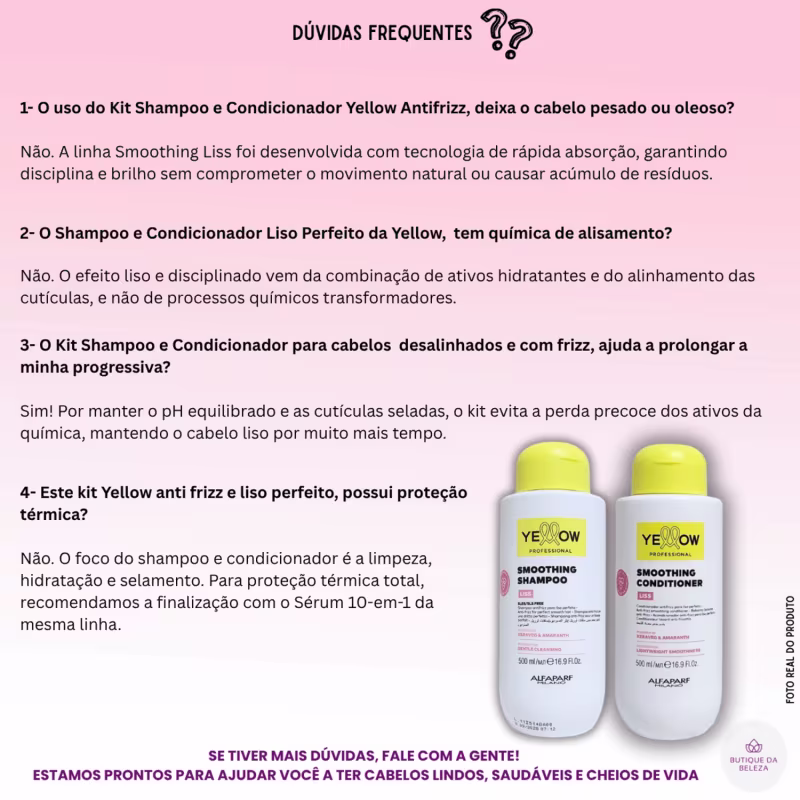 Shampoo e Condicionador Yellow Liss 500ml