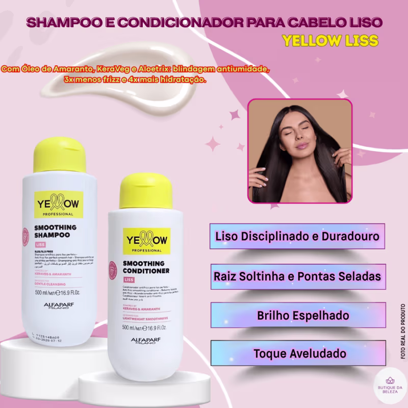 Shampoo e Condicionador Yellow Liss 500ml