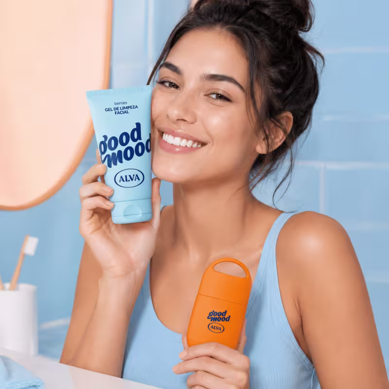 Kit Good Mood by Alva Rotina Facial: Gel de Limpeza + Hidratante Facial