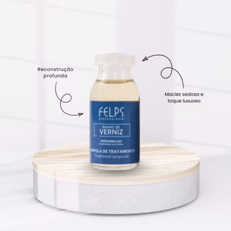 Felps Cronograma Capilar Ampolas Power Up - SOS + Marula + Banho de Verniz  3x15ml
