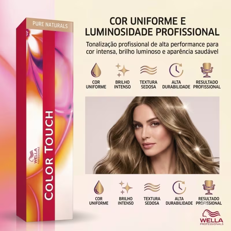 Tonalizante Cabelo Wella Professionals Color Touch 6.0 Loiro Escuro Kit 2 Unidades